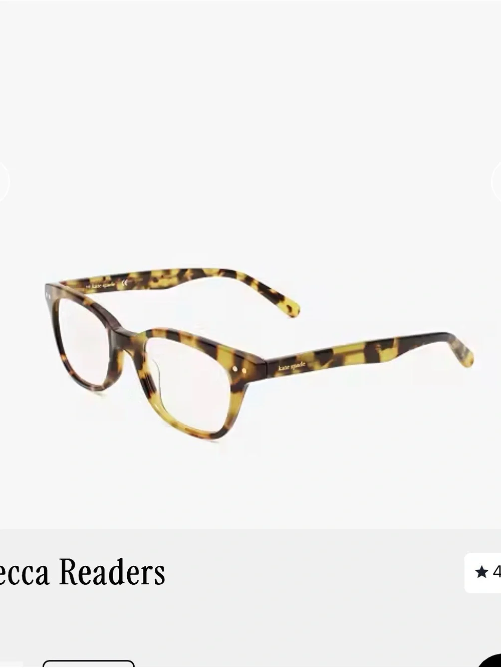 Kate Spade Rebecca Women's Tortoiseshell Cat-Eye Glasses strength 2.0
